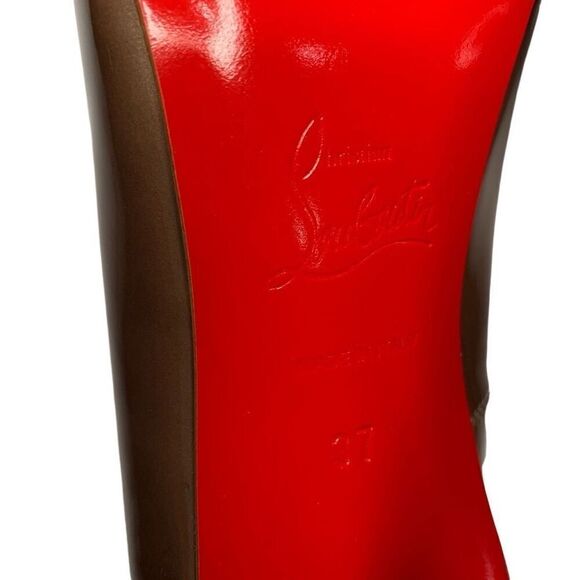 Christian Louboutin Patent Leather Shimmery Brown High Heels EU 37 US 7 Pumps - Picture 9 of 9